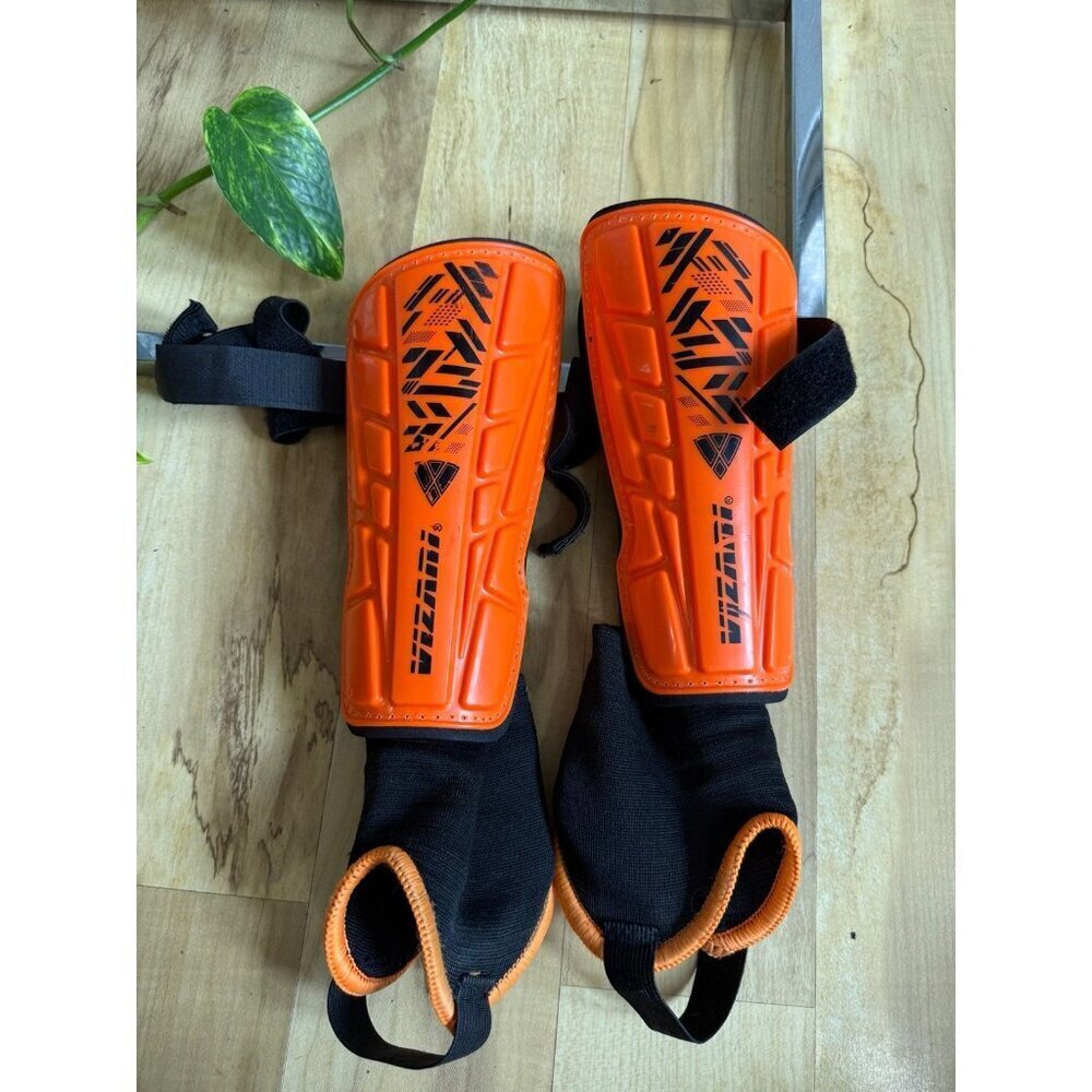 Kids Vizari Orange Soccer Shin Guards – Size M